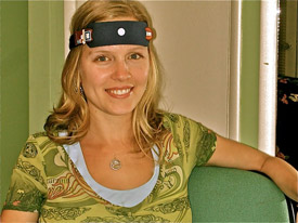 What is HEG Neurofeedback: Girl with Green Shirt and HEG Headband